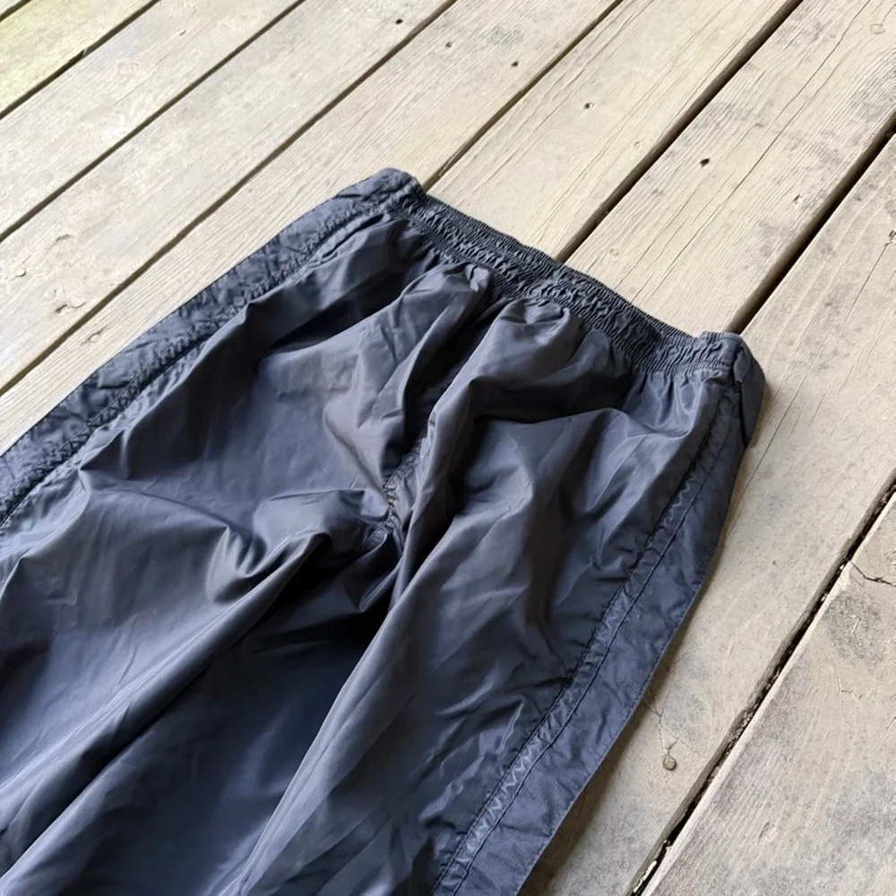 Vintage Nike Black Nylon Track Pants Zipper Sides